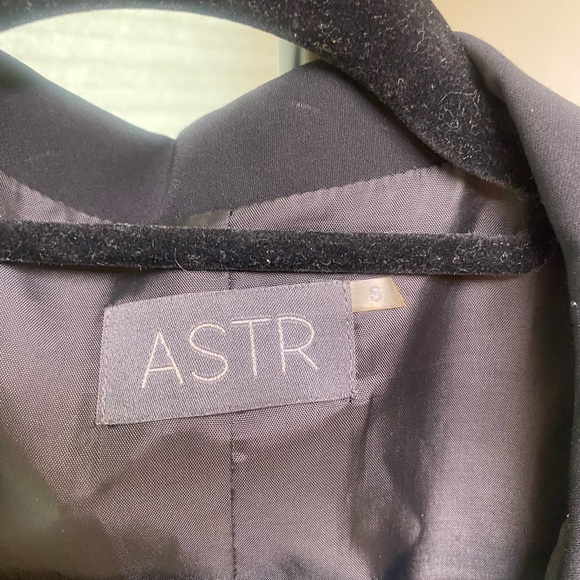 ✨ Aster Sleeveless Black Blazer with Pleated Chiffon Open Back ✨ Size S - Picture 6 of 9